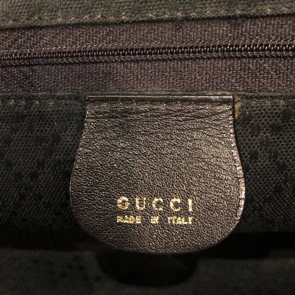 Gucci Vintage Bamboo Leather Backpack - Black - Picture 6 of 8